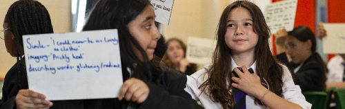 Students in an English lesson