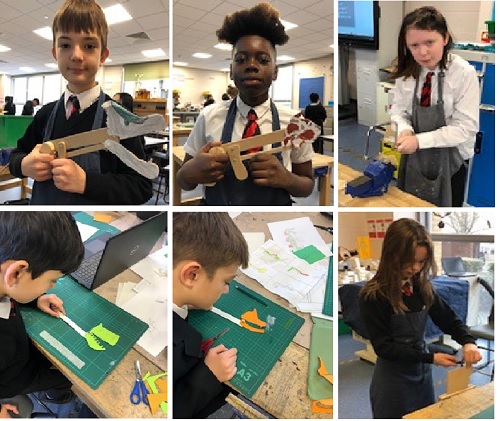 Y7 Snapper Project In Action Several Y7 students working on their toys