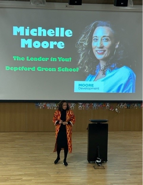 Michelle Moore visits y9 & Y10 Assemblies