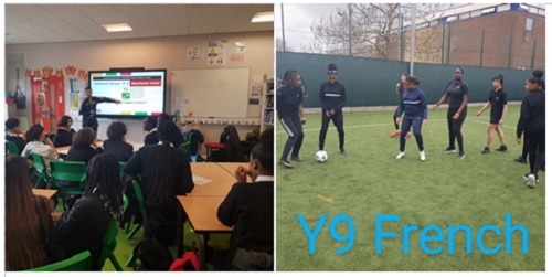 Another couple of photographs of students playing football