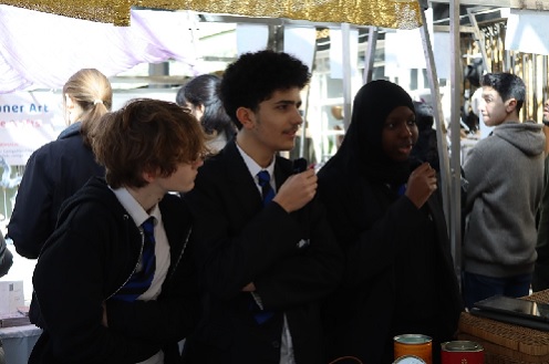 Y10 Students Selling Candles at Greenwich Market
