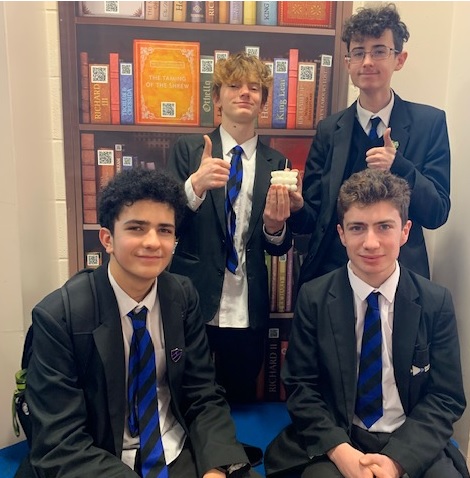 Y10 Salesmen ready to sell you their candles