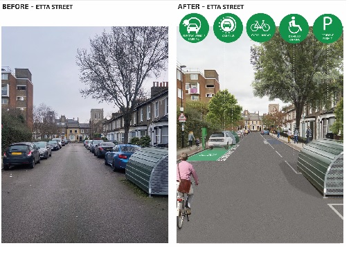 Comparison of Streets before and after changes