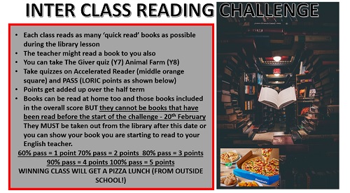 Inter Class Reading Challenge detail