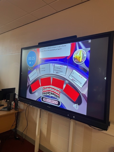 Y11 Sports Studies Revision Game Image of a Sports Studies game on the board